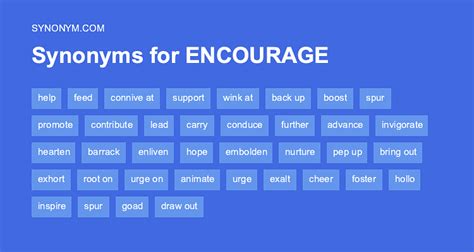 antonym encouraging|stronger word than encourage.